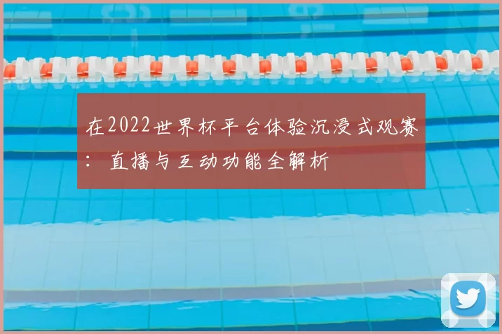 在2022世界杯平台体验沉浸式观赛：直播与互动功能全解析